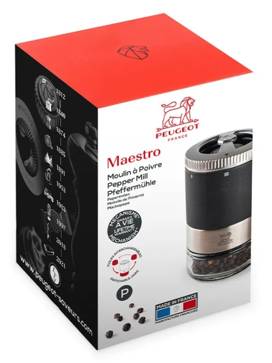 Store Maestro Manual wooden u'select pepper mill with interchangeable glass jar, 11cm - 4in Pepper|Pepper Mills