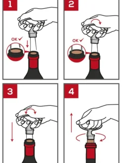 Fashion Mathus two-prong wine bottle opener, 11cm Corkscrews