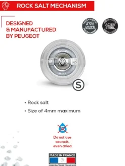 Best Nancy Manual salt mill, acrylic, 12 cm Salt|Salt Mills