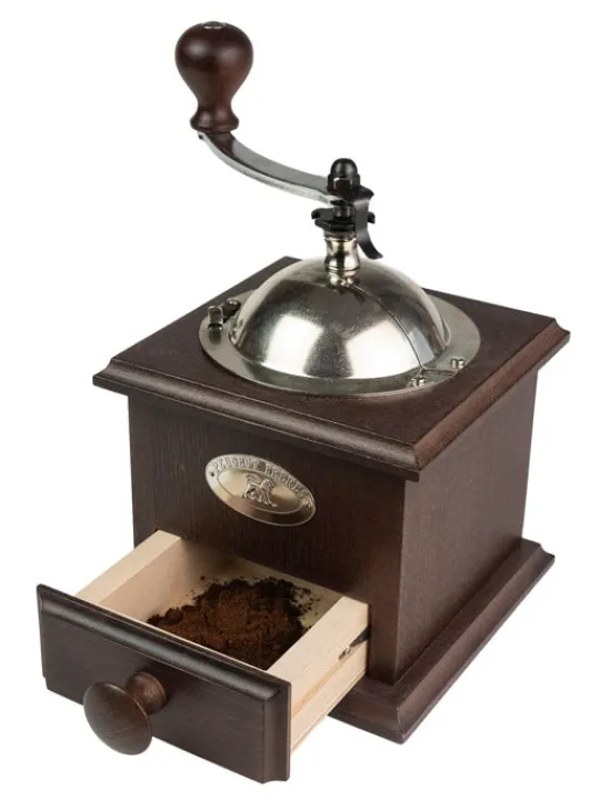 Flash Sale Nostalgie Manual coffee mill in walnut-stained beechwood, 21cm Manual Coffee Mills