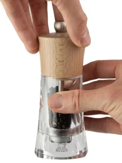 Shop Oléron Manual wooden & acrylic pepper mill, 14cm Pepper|Pepper Mills