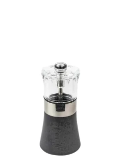 Cheap Oslo wooden salt mill in stainless steel & acrylic, 12cm Salt|Salt Mills