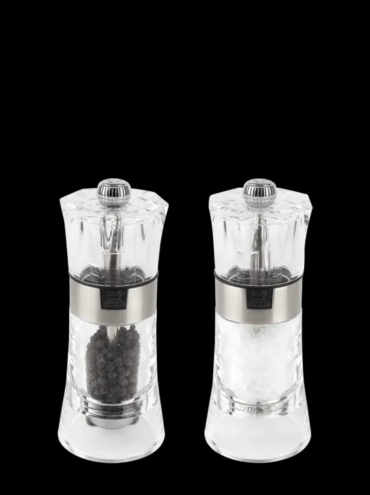 Cheap Oslo Duo of manual salt and pepper mills, acrylic, 14 cm Salt|Salt & Pepper Mill Sets