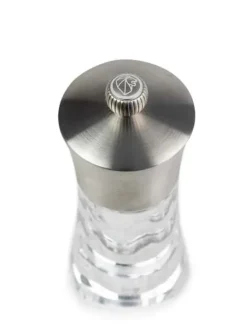 Fashion Ouessant Manual salt mill in stainless steel and acrylic 14 cm - 5,5in. Salt|Salt Mills
