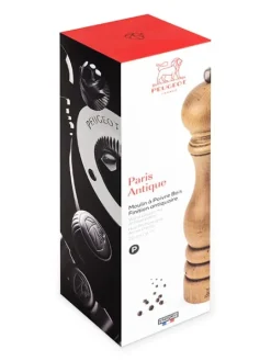 Cheap Paris antique Manual beech wood pepper mill with antique finish, 22cm Pepper|Pepper Mills