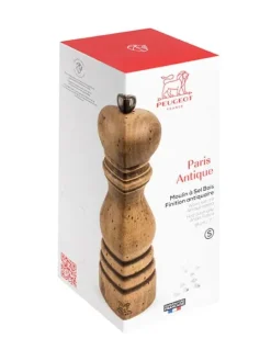 Flash Sale Paris antique Manual beechwood salt mill with antique finish, 18cm Salt|Salt Mills