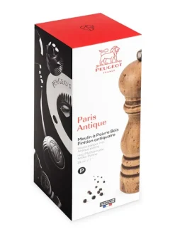 Fashion Paris antique Manual beechwood pepper mill with antique finish, 18cm Pepper|Pepper Mills