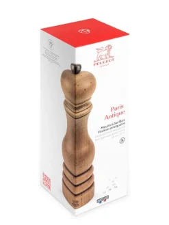 Flash Sale Paris antique Manual salt mill in beechwood with antique finish, 22cm Salt|Salt Mills