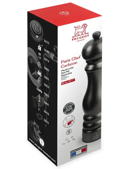 Flash Sale Paris chef U'select manual salt mill in stainless steel with a finish, 22cm Salt|Salt Mills