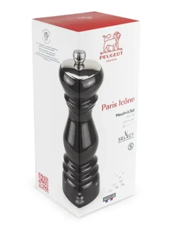 Best Sale Paris icône u'select manual wooden salt mill with a black gloss finish, 18cm Salt|Salt Mills