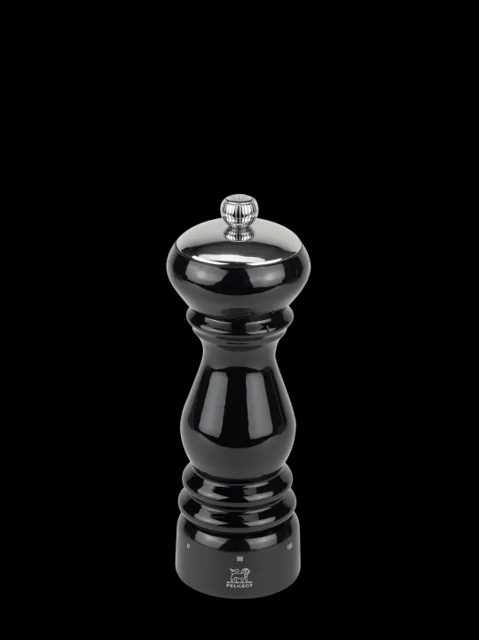 Sale Paris icône u'select manual wooden pepper mill in black gloss, 18cm Pepper|Pepper Mills