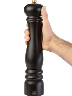 New Paris électrique u'select electric wooden pepper mill with a chocolate finish, 34cm Pepper|Pepper Mills