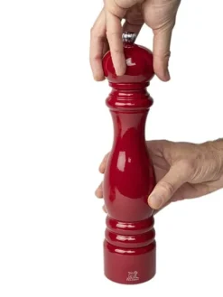 Hot Paris Manual wooden pepper mill in passion red gloss, 30cm Pepper|Pepper Mills