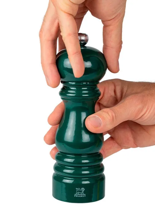 Best Paris Manual wooden pepper mill in forest green gloss, 18cm Pepper|Pepper Mills