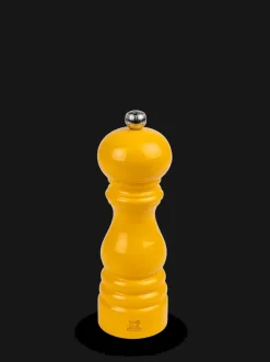 Fashion Paris Manual wooden salt mill in saffron gloss, 18cm Salt|Salt Mills