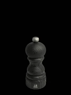 Sale Paris nature black Manual upcycled wooden pepper mill with a black finish, 12cm Pepper|Pepper Mills