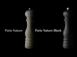Sale Paris nature black Manual upcycled wooden pepper mill with a black finish, 12cm Pepper|Pepper Mills