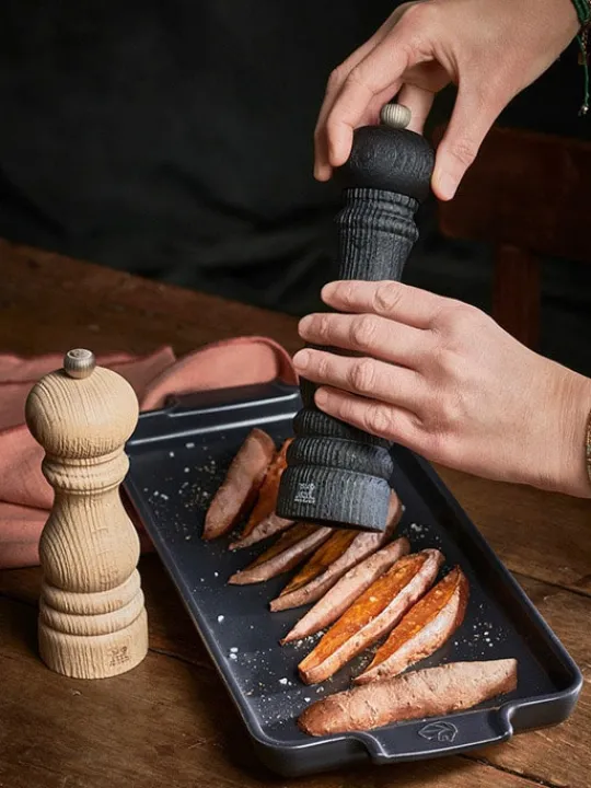 Flash Sale Paris nature black Manual upcycled wooden pepper mill in black, 22cm Pepper|Pepper Mills