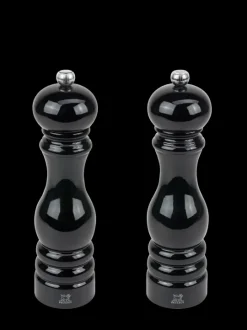 Best Sale Paris Salt and pepper wood mill set, black lacquer, 22cm – 8.75 in. Salt|Salt & Pepper Mill Sets