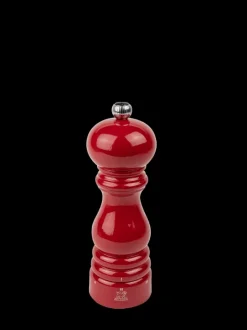 Shop Paris u'select Manual wooden salt mill in passion red gloss, u'select, 18cm - 7in For The Foodie|Salt