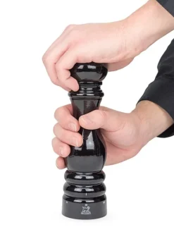 Store Paris u'select Moulin à poivre manuel en bois u'select laqué noir 22 cm Pepper|Pepper Mills