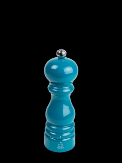 Best Sale Paris u'select U'select manual wooden salt mill in pacific blue gloss, 18cm - 7in For The Foodie|Salt