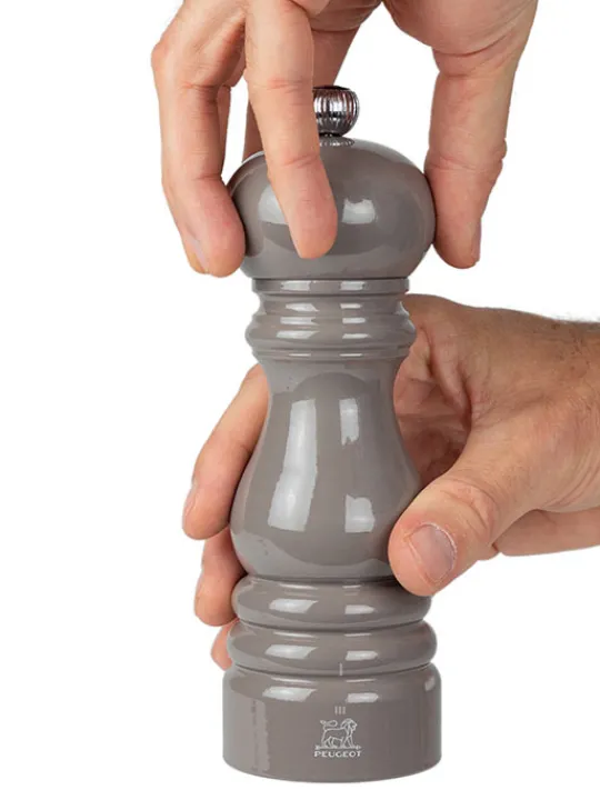 Discount Paris u'select U'select manual wooden pepper mill in taupe grey gloss, 18cm - 7in For The Foodie|Pepper