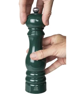 Clearance Paris u'select U'select manual wooden pepper mill in green forest gloss, 22cm Pepper|Pepper Mills