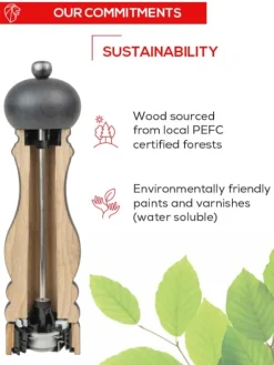 Cheap Paris u'select U’select manual beechwood salt mill with a finish, 12cm Salt|Salt Mills