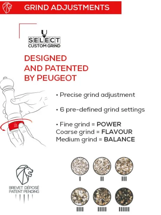 Flash Sale Paris u'select U’select manual pepper mill in wood, 22cm Pepper|Pepper Mills
