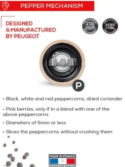 Sale Paris u'select U'select manual beech wood pepper mill, , 15 cm Pepper|Pepper Mills