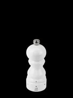 Discount Paris u'select U’select wooden manual pepper mill in white gloss, 12cm Pepper|Pepper Mills
