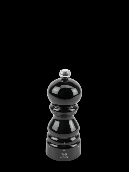 Best Paris u'select U’select wooden manual pepper mill with a black gloss finish, 12cm Pepper|Pepper Mills