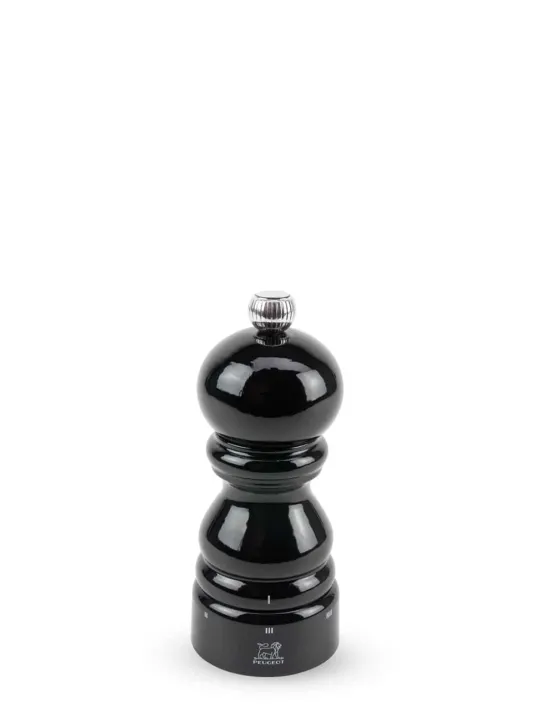 Best Paris u'select U’select wooden manual pepper mill with a black gloss finish, 12cm Pepper|Pepper Mills