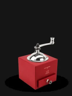 Store Roellinger Moulin à poivre manuel en bois couleur rouge piment 13 cm Pepper|Pepper Mills