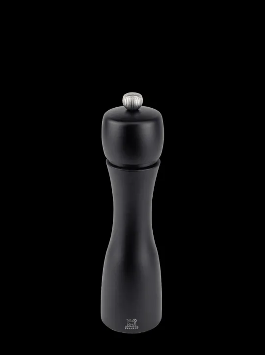 Fashion Tahiti Manual beech wood pepper mill in matt black, 20cm Pepper|Pepper Mills