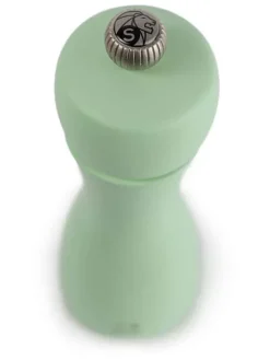 Hot Tahiti Manual beech wood salt mill in green, 15cm Salt|Salt Mills