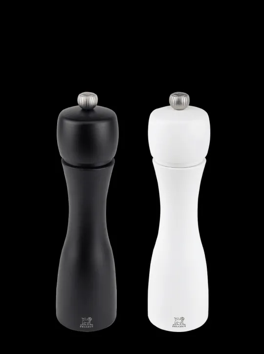 Cheap Tahiti Set of manual beechwood salt and pepper mills in black and white, 20cm Salt|Salt & Pepper Mill Sets