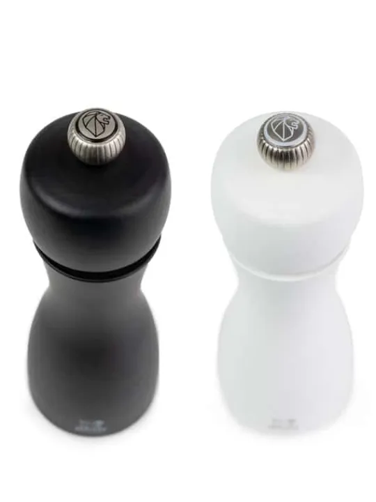 Cheap Tahiti Set of manual beechwood salt and pepper mills in black and white, 20cm Salt|Salt & Pepper Mill Sets