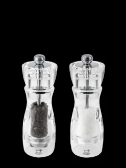 New Vittel Duo of manual salt and pepper mills, acrylic, 16 cm Salt|Salt & Pepper Mill Sets